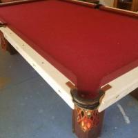 Antique Early 1900's Brunswick Pool Table